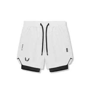 Printed Pattern 0866. Tetra-Lite? 7" Liner Short - White "Wings"/Black