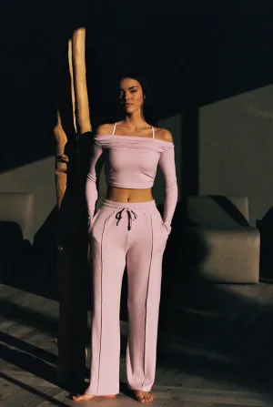 High-waist Lounge Wide-leg Pant Home Lounge Fade Resistant