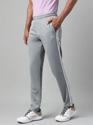 Breathable Mesh Panels Moisture Wicking Technology Alcis Men's Medium Grey Anti-Static Drytech  Slim-Fit Training Track Pants