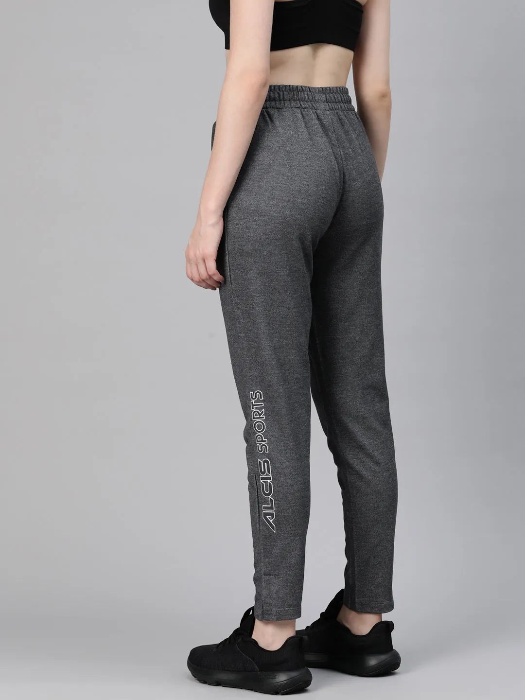 LightweightComfort Alcis Women Typography Printed Regular-Fit Track Pants