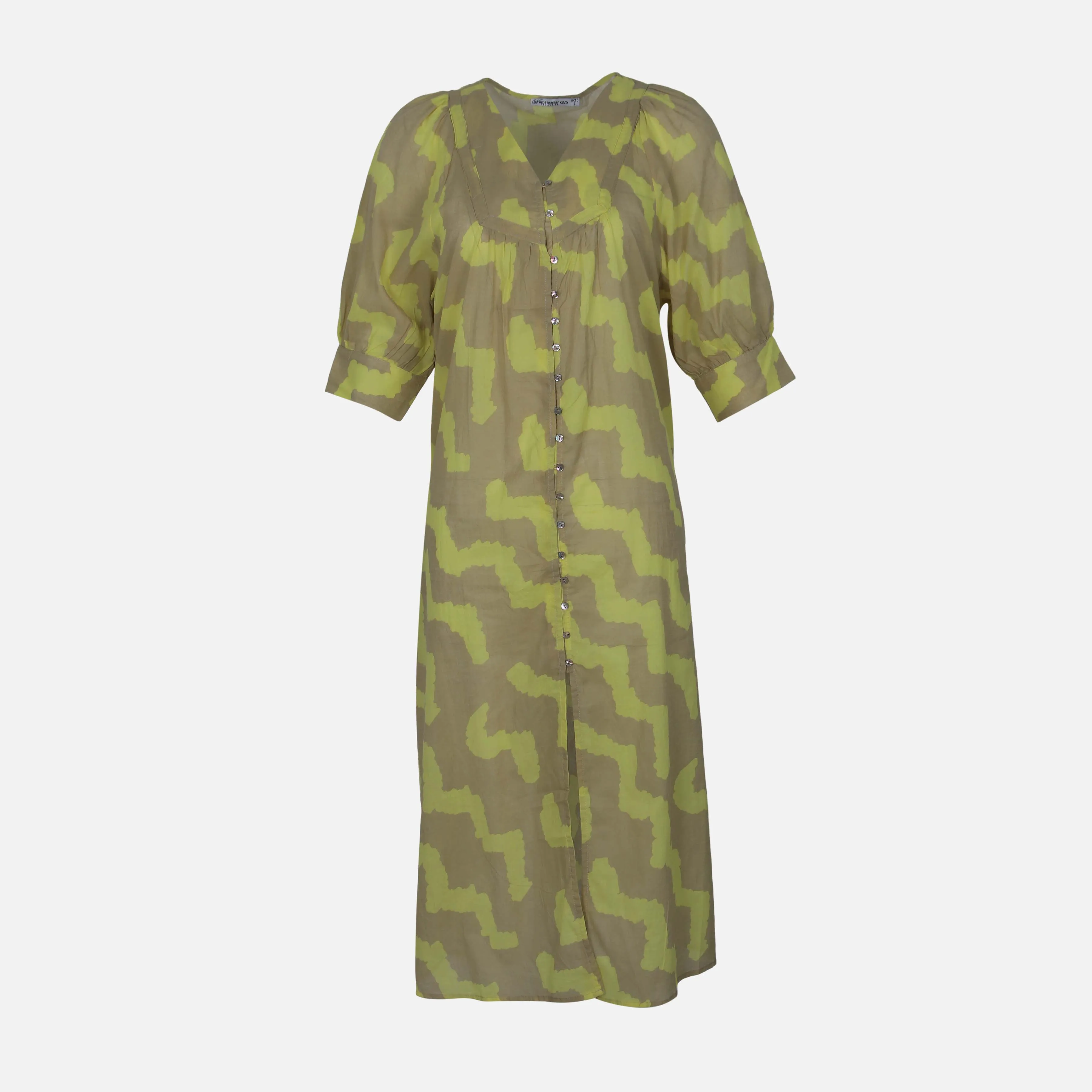 WOMEN WOVEN LONG DRESS DoubleLayered Fabric
