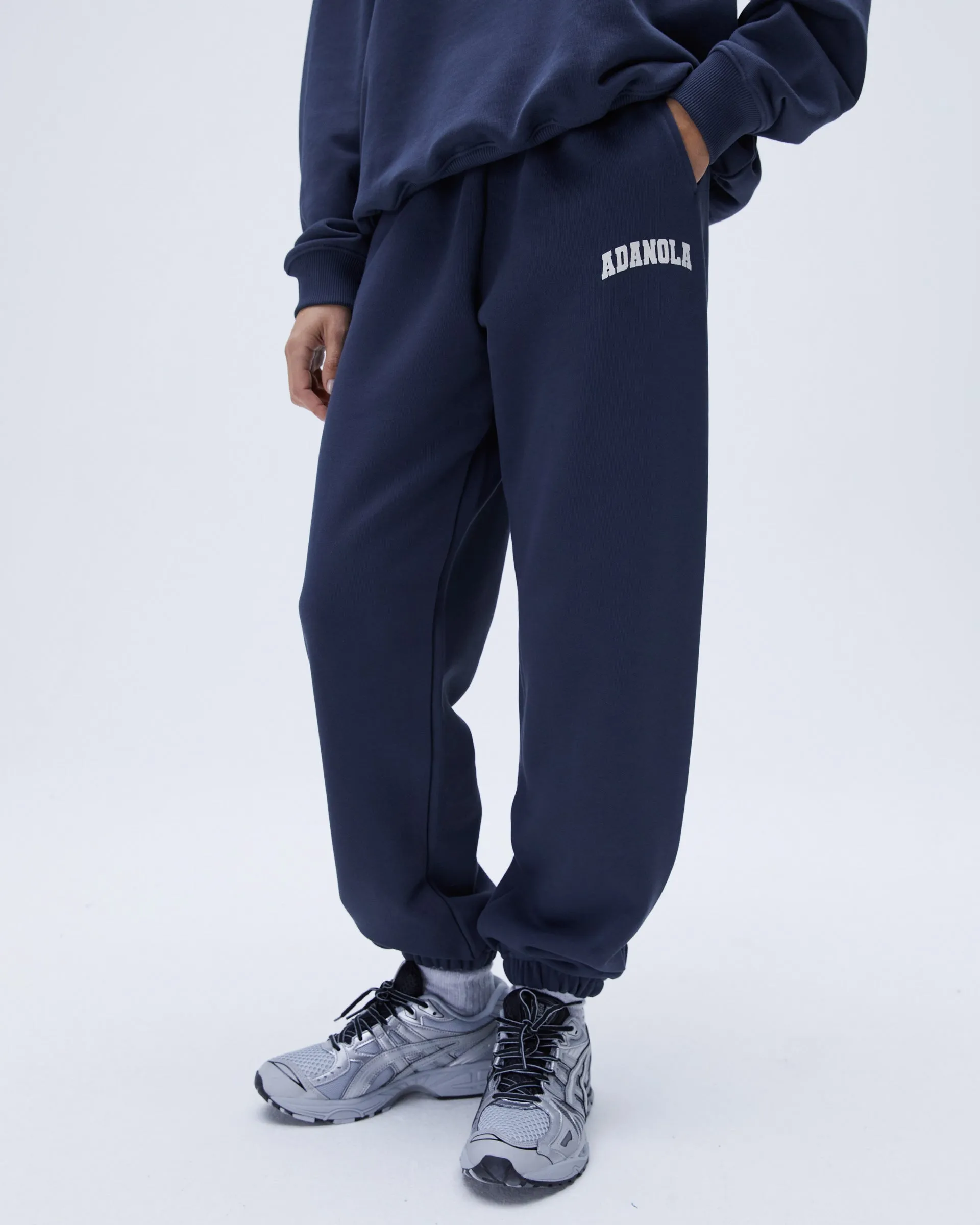 Varsity Sweatpants - Midnight Blue DoubleLayeredFabric