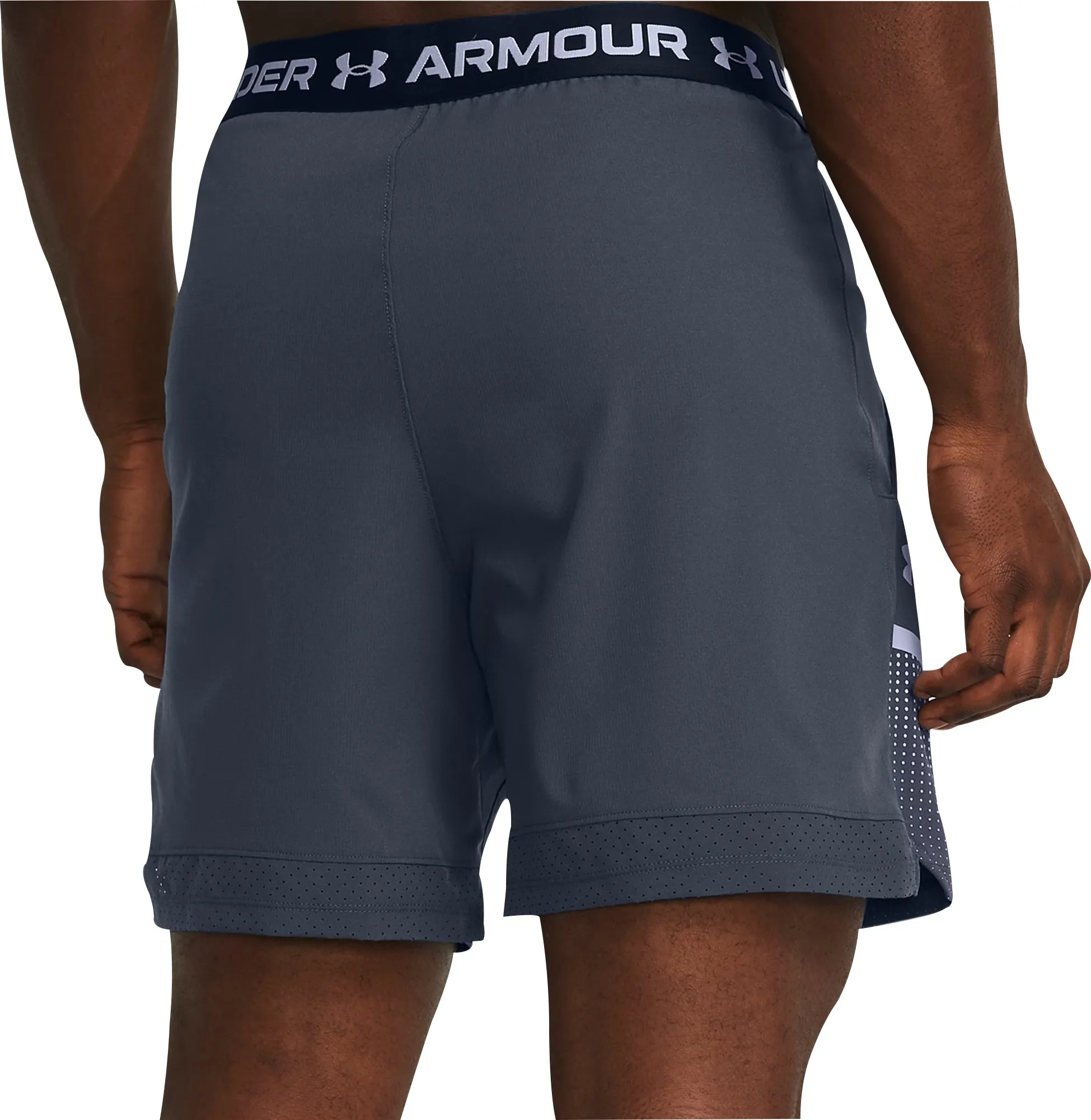 Under Armour Vanish Woven 6 Inch Graphic Mens Training Shorts - Grey Running Shorts