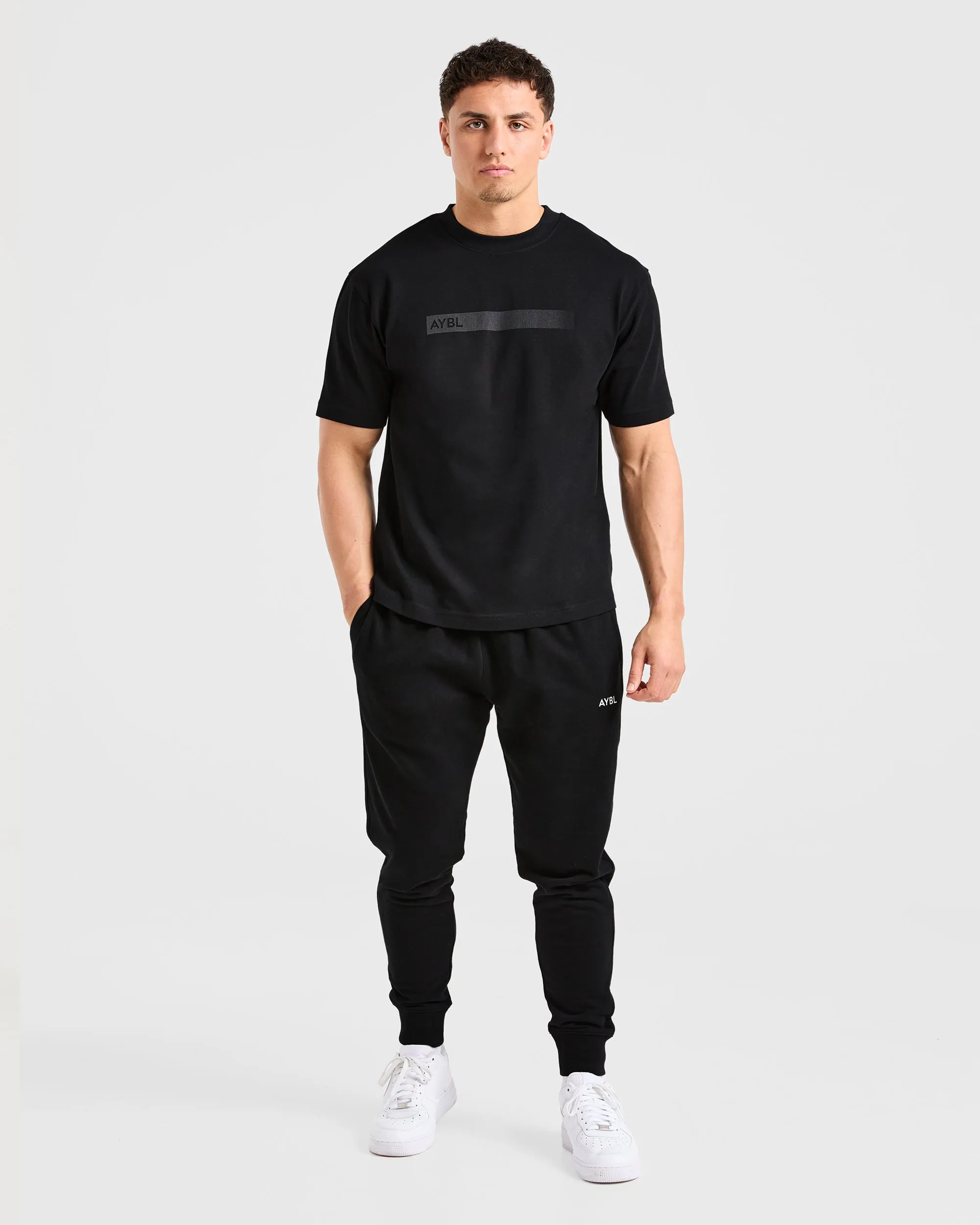 Classic T Shirt - Black Yoga class Slim Fit Cut