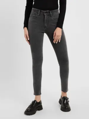 Women's 721 Grey Skinny Fit High Rise Jeans Lifestyle Piece Night Out Bold Look