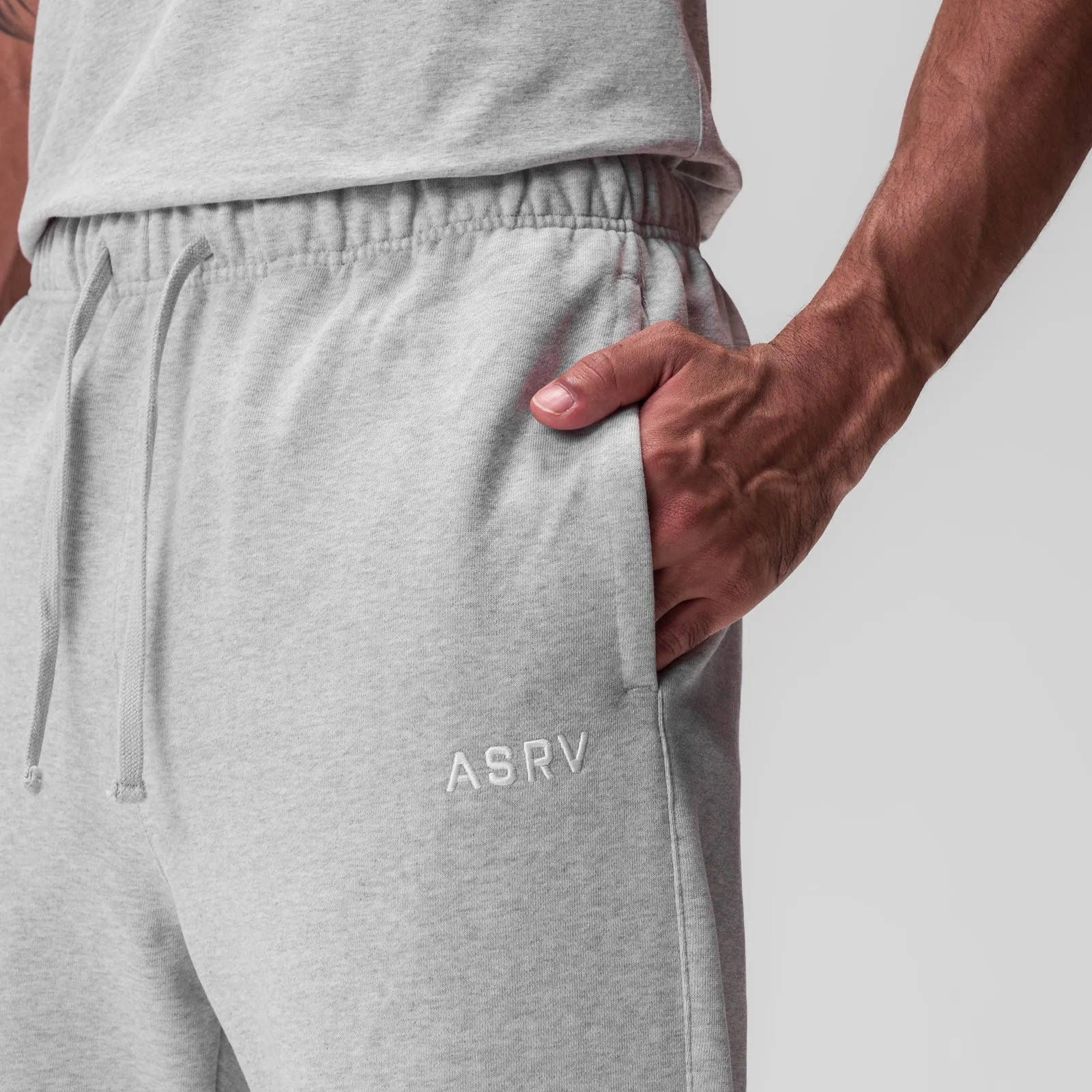 0840. Tech Essential? Straight Leg Sweats - Heather Grey Wrinklefree
