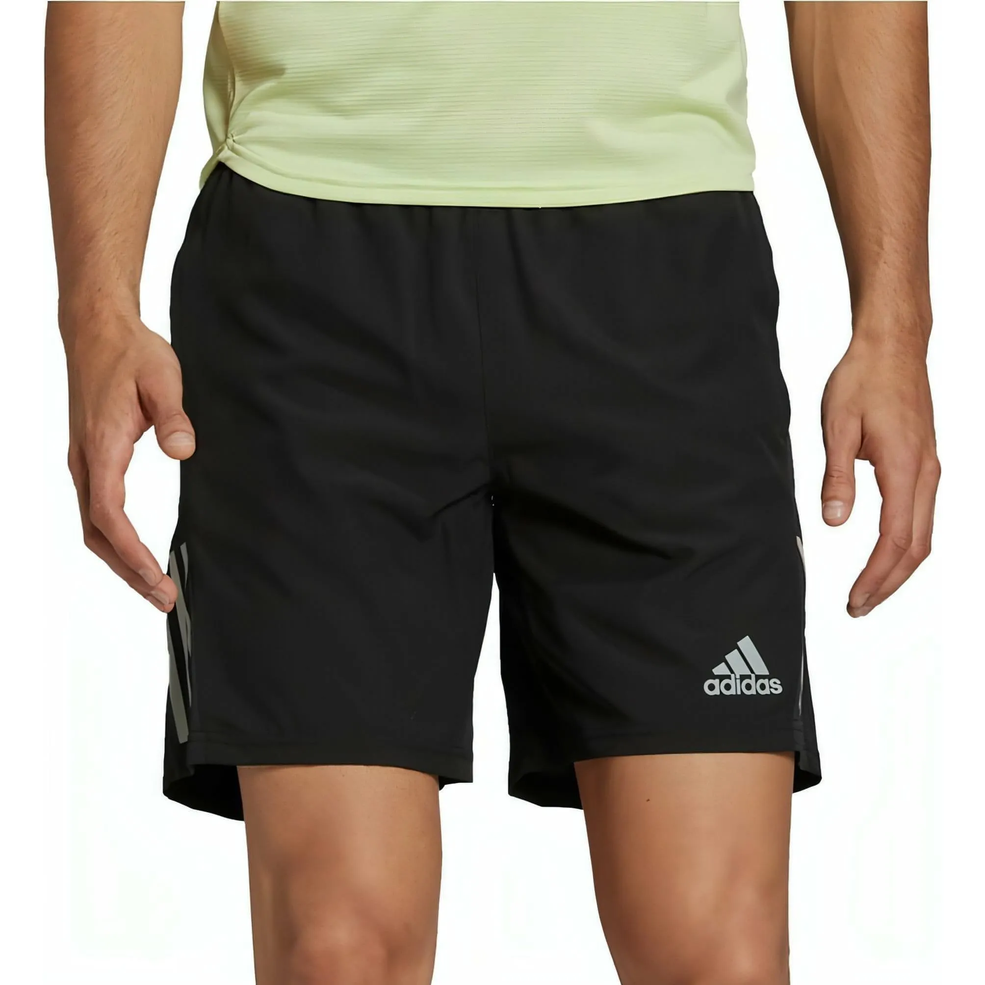 adidas Own The Run 5 Inch Mens Running Shorts - Black stain - resistant