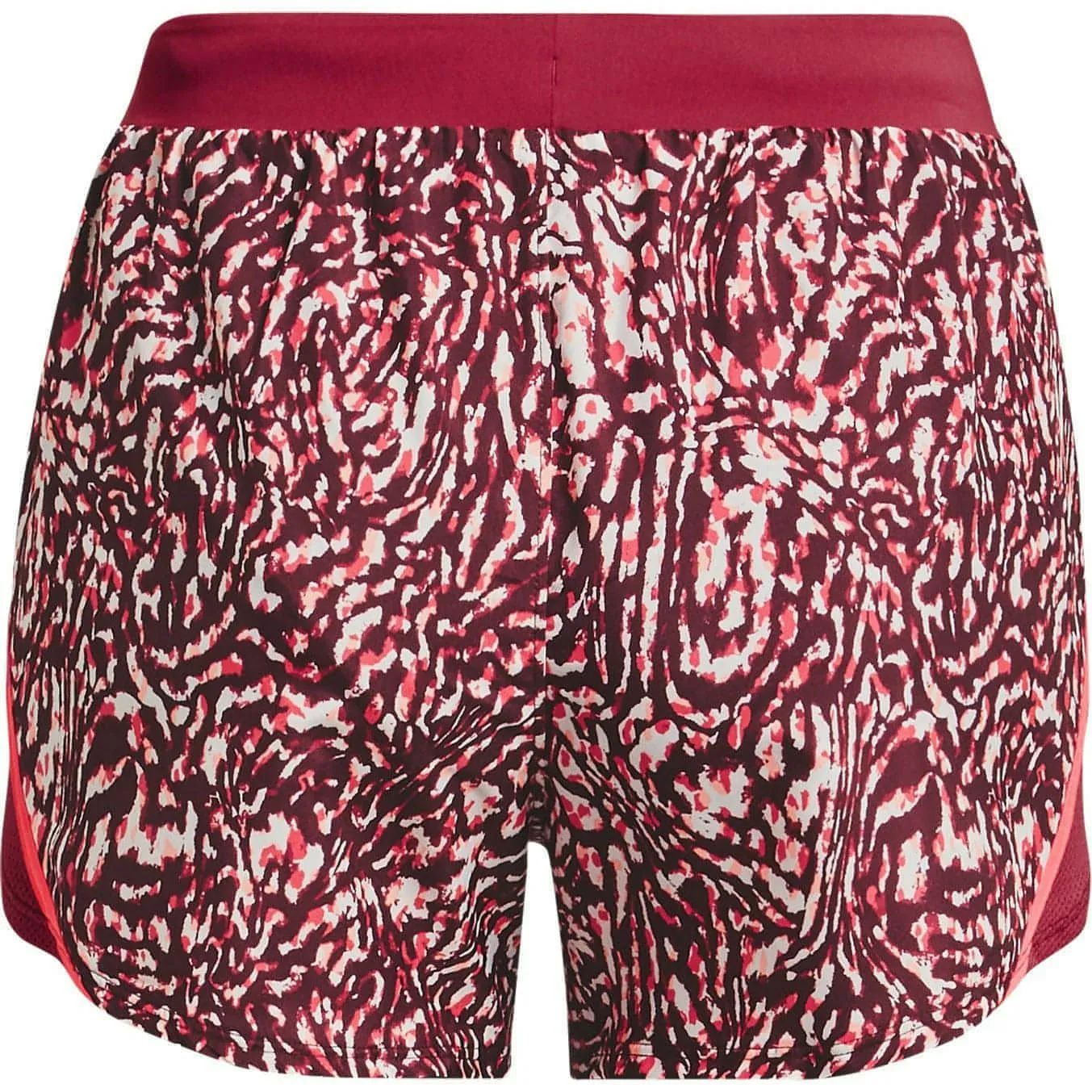 Under Armour Fly By 2.0 Printed Womens Running Shorts - Pink Polyester fabric