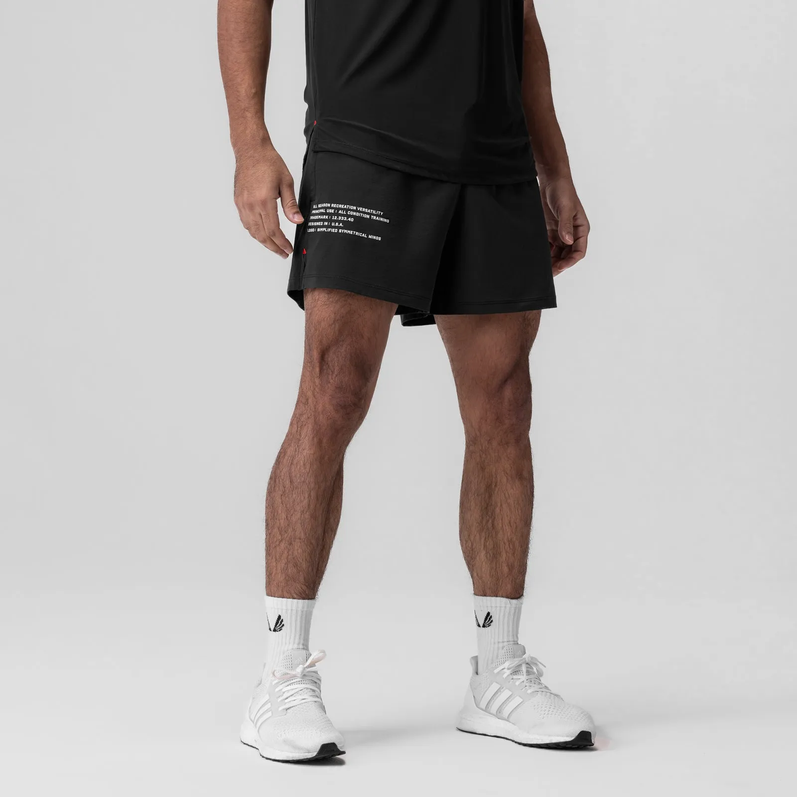 0942. Aerotex? 5" Training Short - Black Reinforced Stress Points