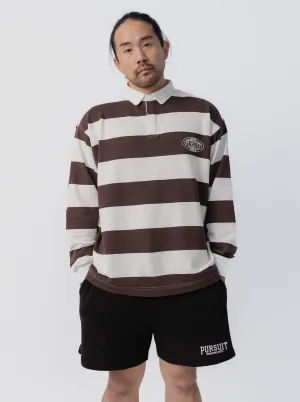 Striped Rugby Jersey in Umber & White Ringtail possum like