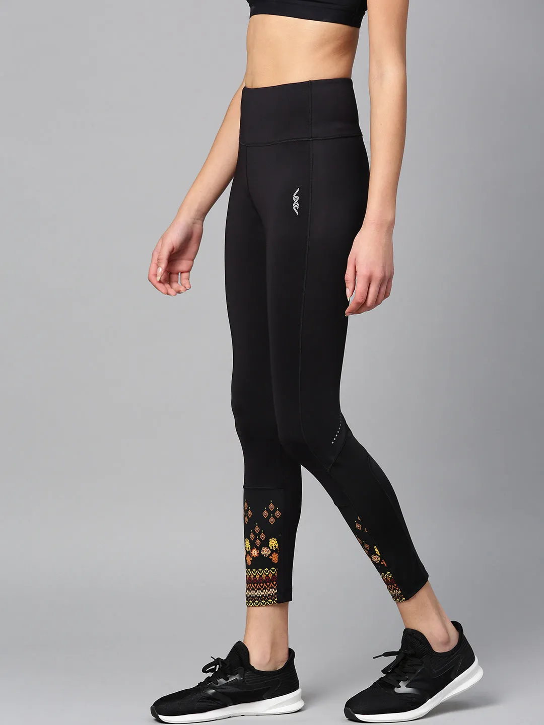 Tailored Shape Sculpted Shape Alcis Women Black Solid Leggings