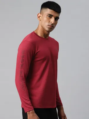 Friend Vibe Alcis Men Typography Printed Dry Tech Slim Fit Sports T-shirt
