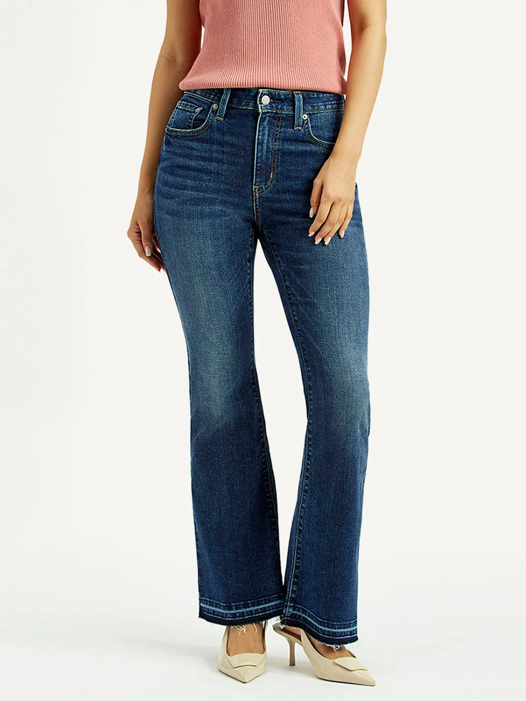 classic clothing Fit Essential Women's 726 Blue Flared Fit High Rise Jeans