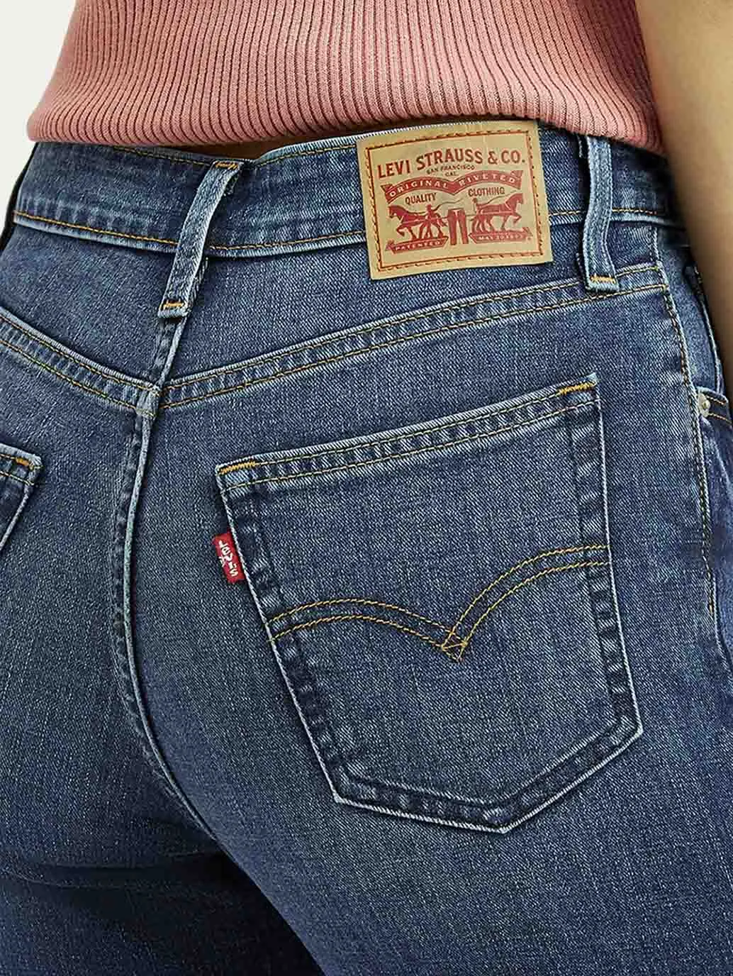 Weekend Warrior Creative Look Modern Women's 726 Blue Flared Fit High Rise Jeans