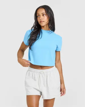 Free Comfort Cotton Relaxed T-Shirt | Arctic Blue Craft Edge