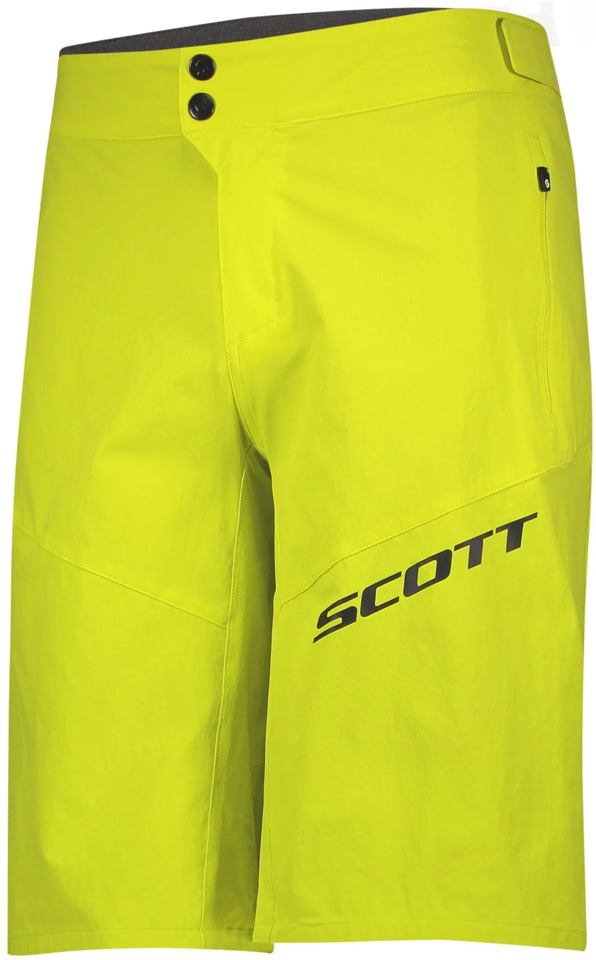 Warm Fit Flexible Movement Cut Scott Endurance Loose Fit Padded Mens Cycling Shorts - Yellow