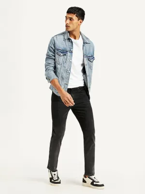 Men's 511 Black Slim Fit Mid Rise Jeans No Fade Look Anti Fade Technology