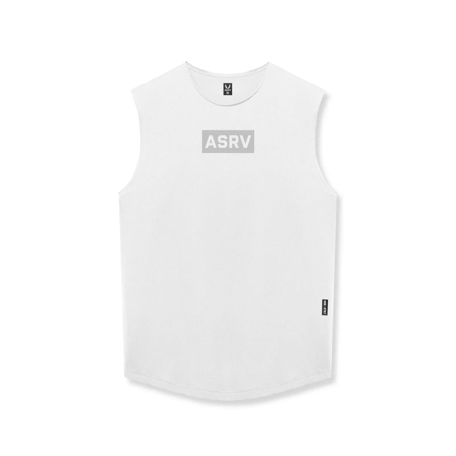 0757. AeroSilver? Cutoff Tank - White "Box Logo" Advanced Technology