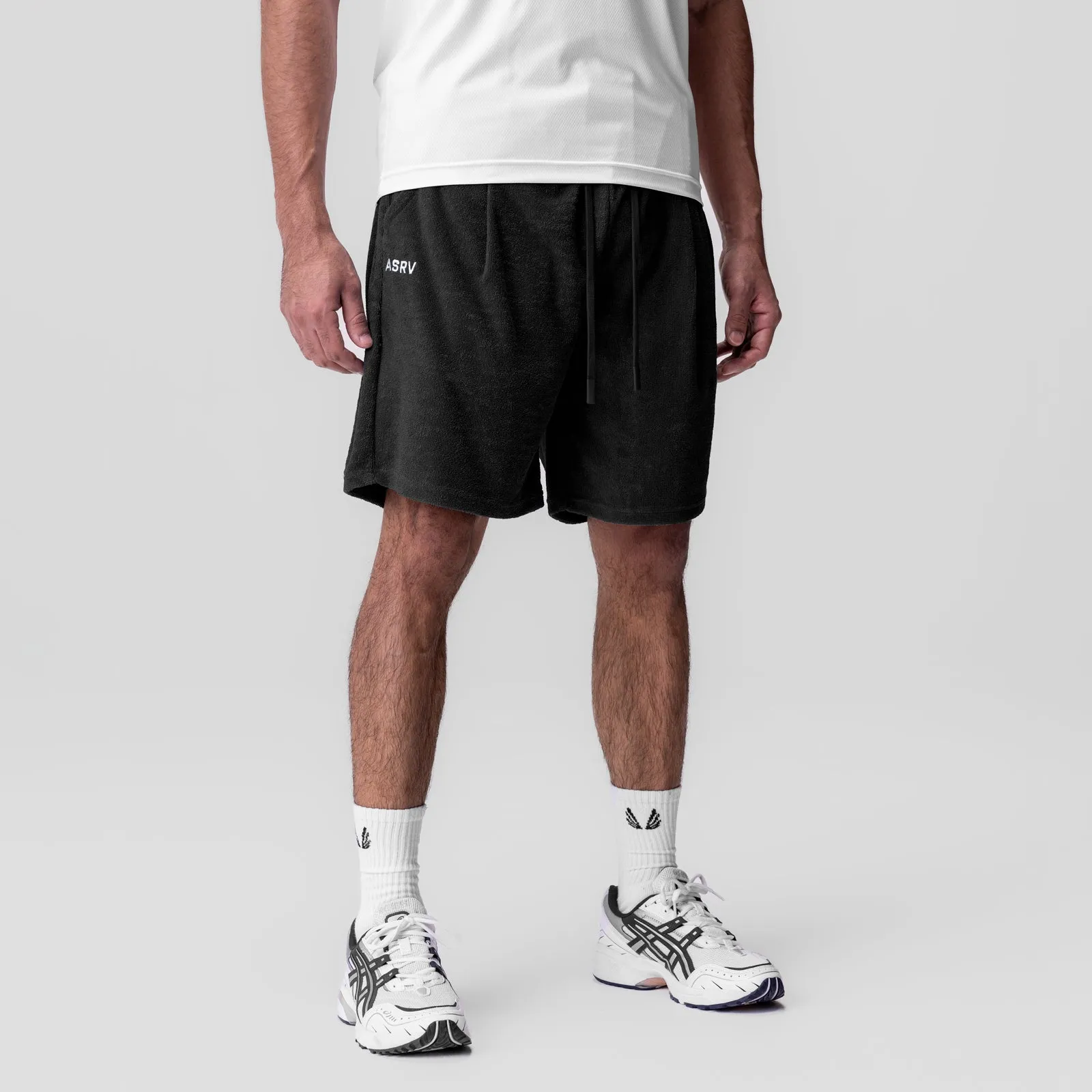1094. Towel Terry Relaxed Short - Black new semester Breathable Liner