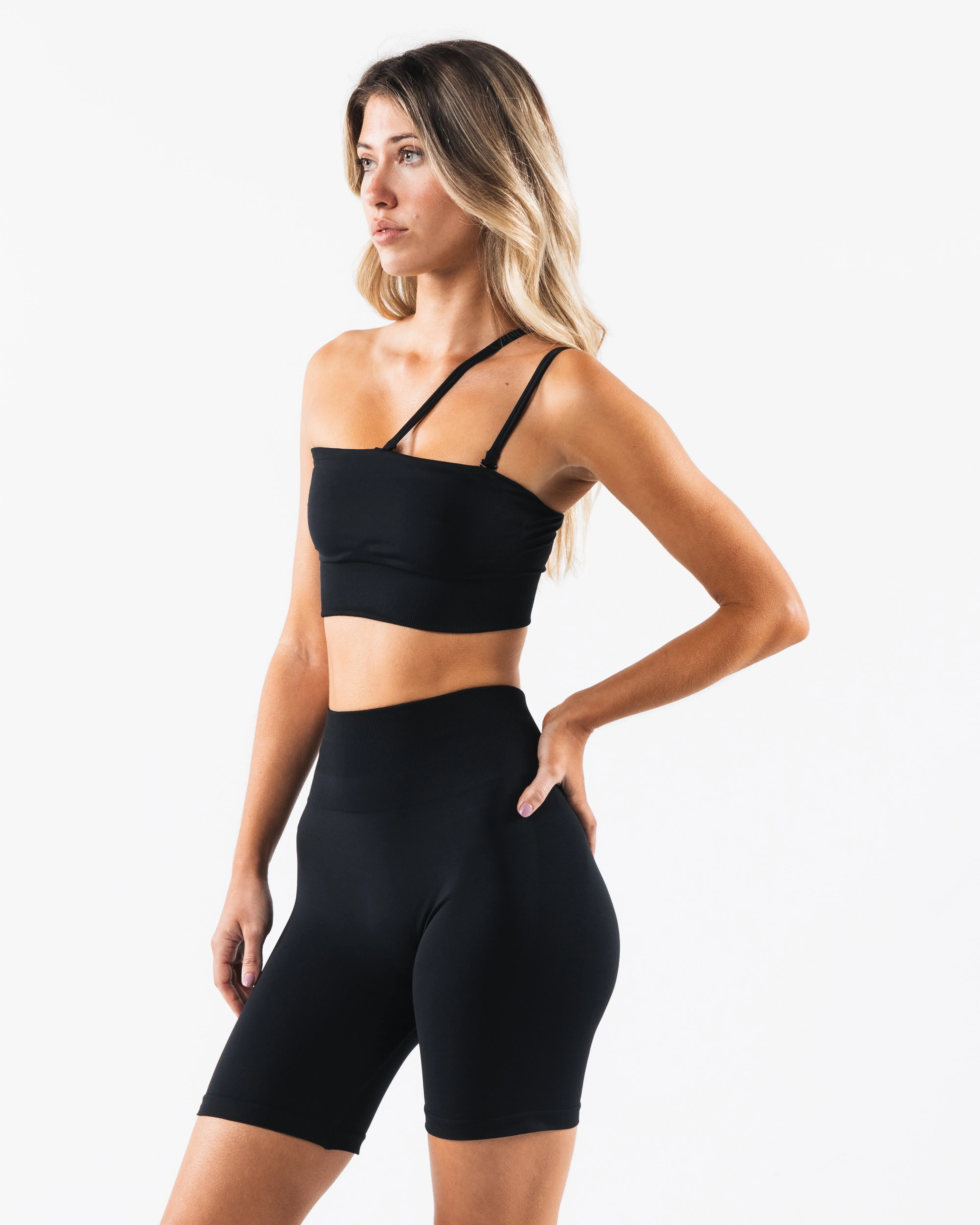 Amplify Gemini Bra - Black Elastic stitching