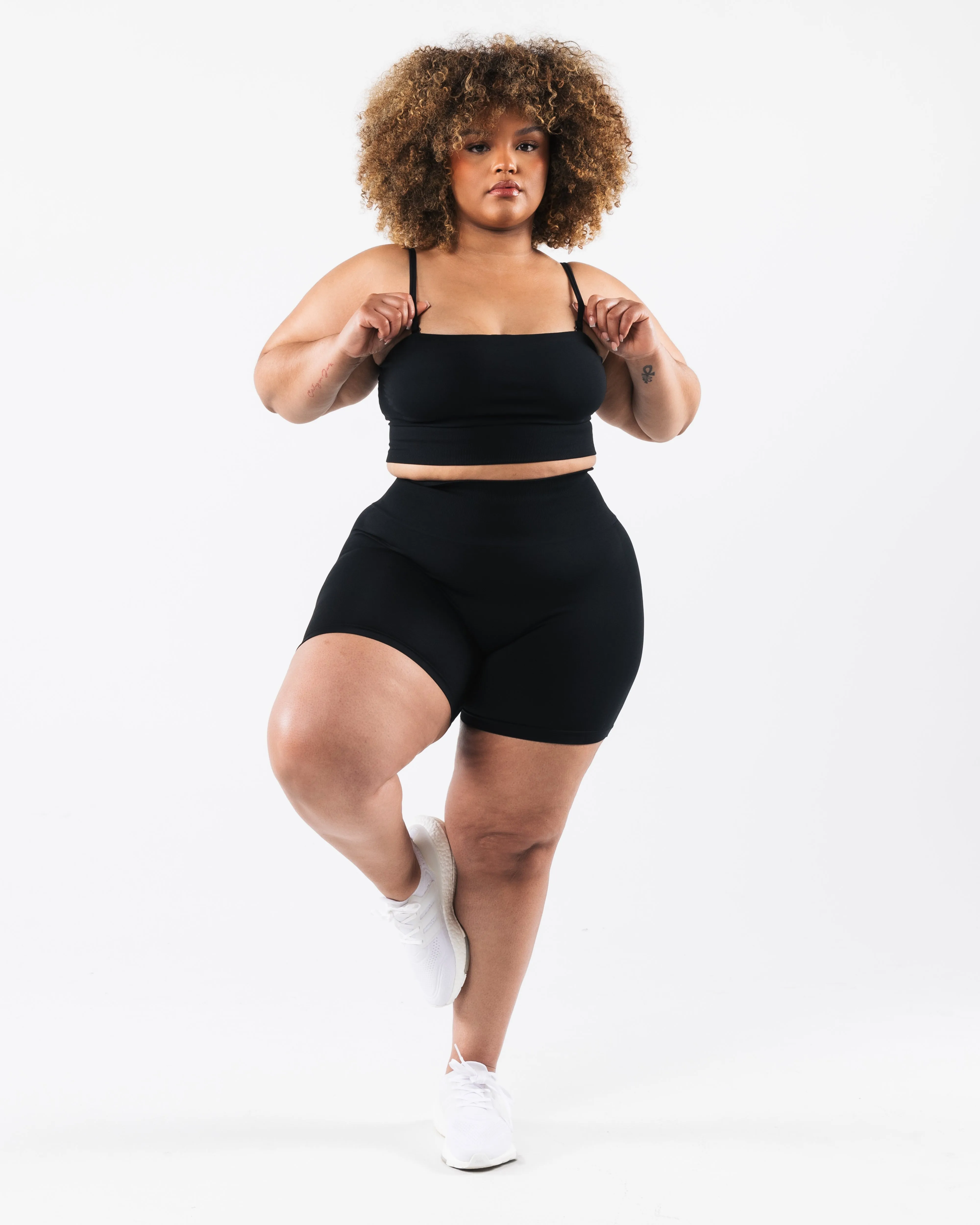 Amplify Gemini Bra - Black High-intensity workouts Racerback seams