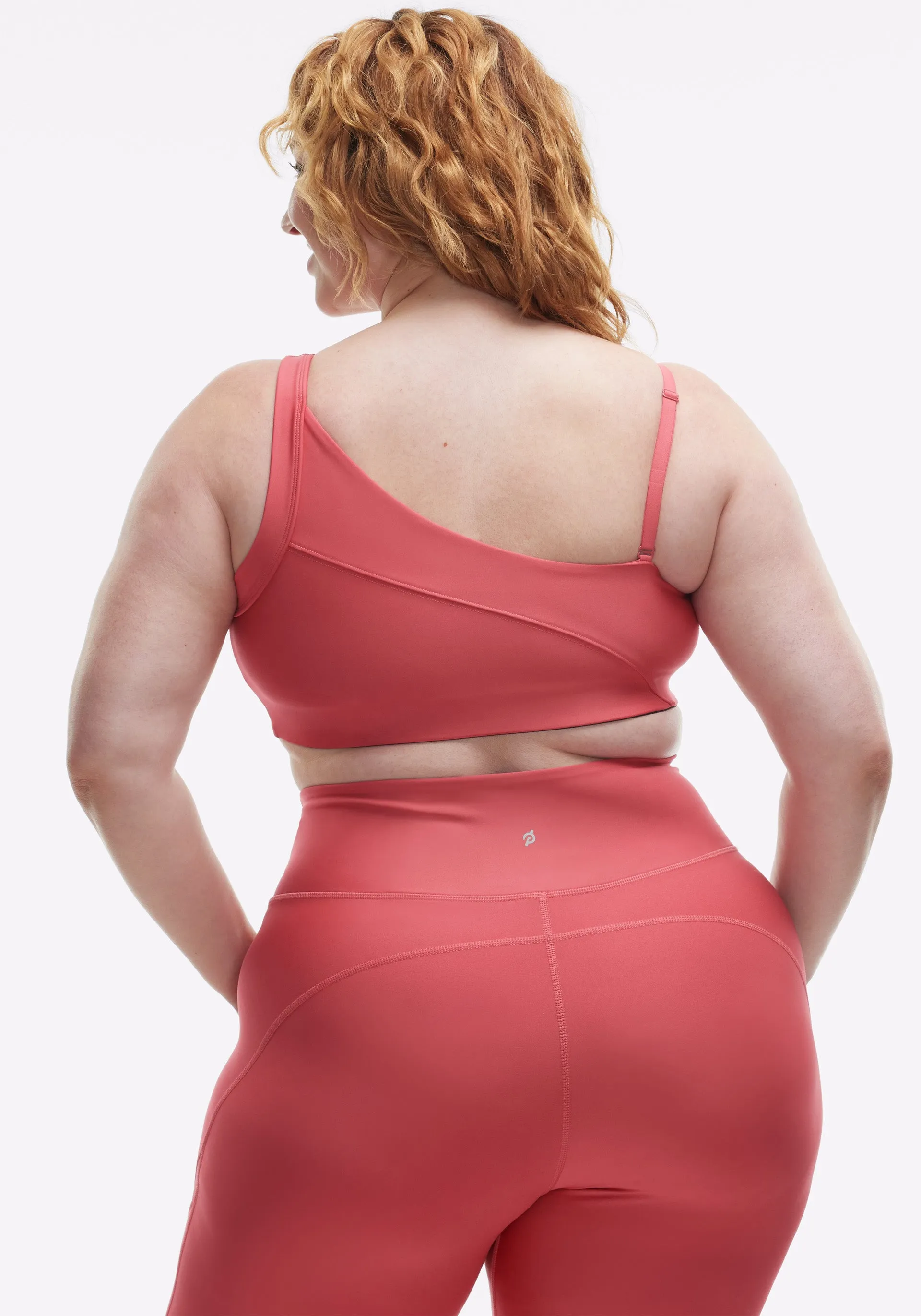 Endurance Light One Shoulder Bra Flexible Fabric Solid sports outfit