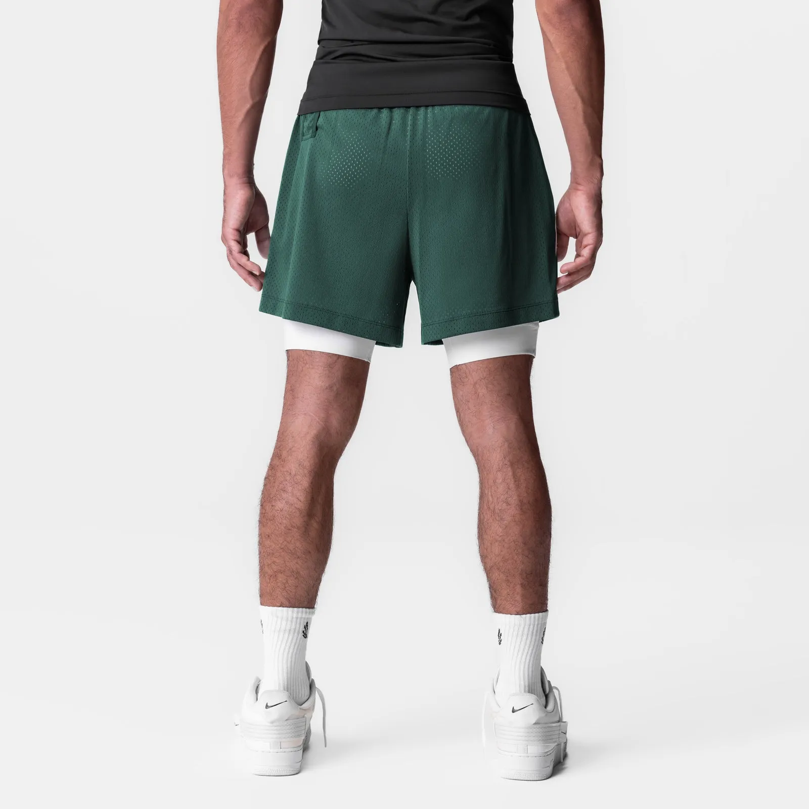 Anti Pilling Surface 0991. Ion-Mesh 5" Liner Short - Forest Green