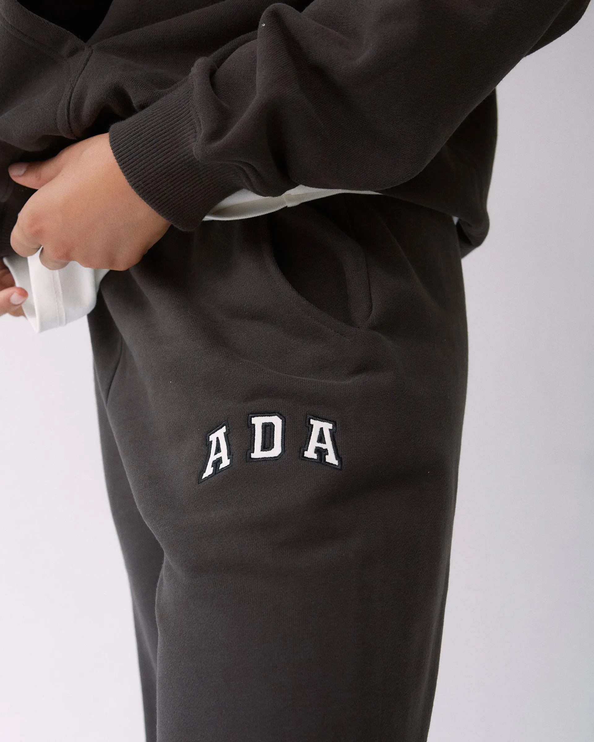 Breathable mesh Raw edge ADA Sweatpants - Coffee Bean