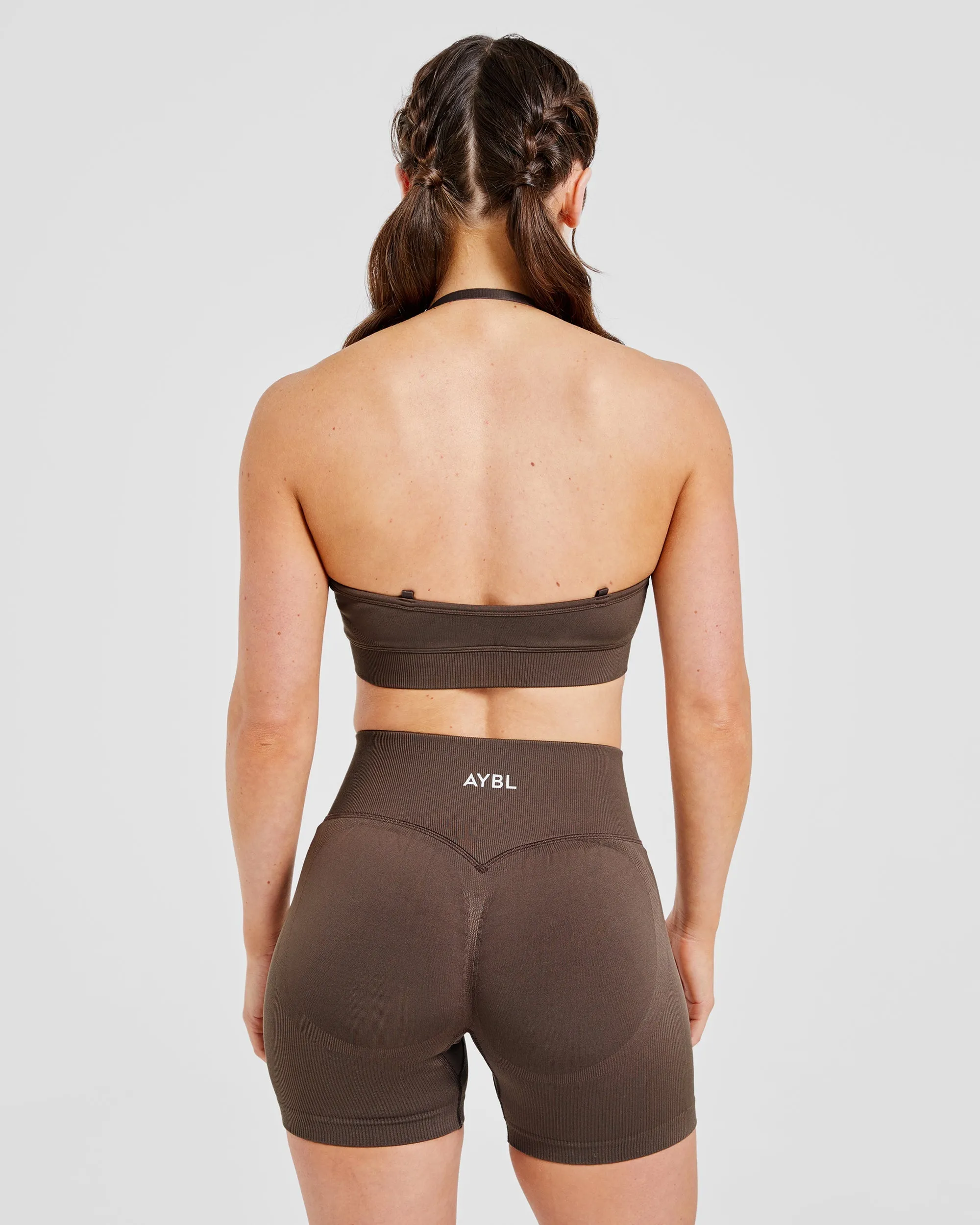 Adapt Seamless Sports Bra - Brown Supportive Comfort