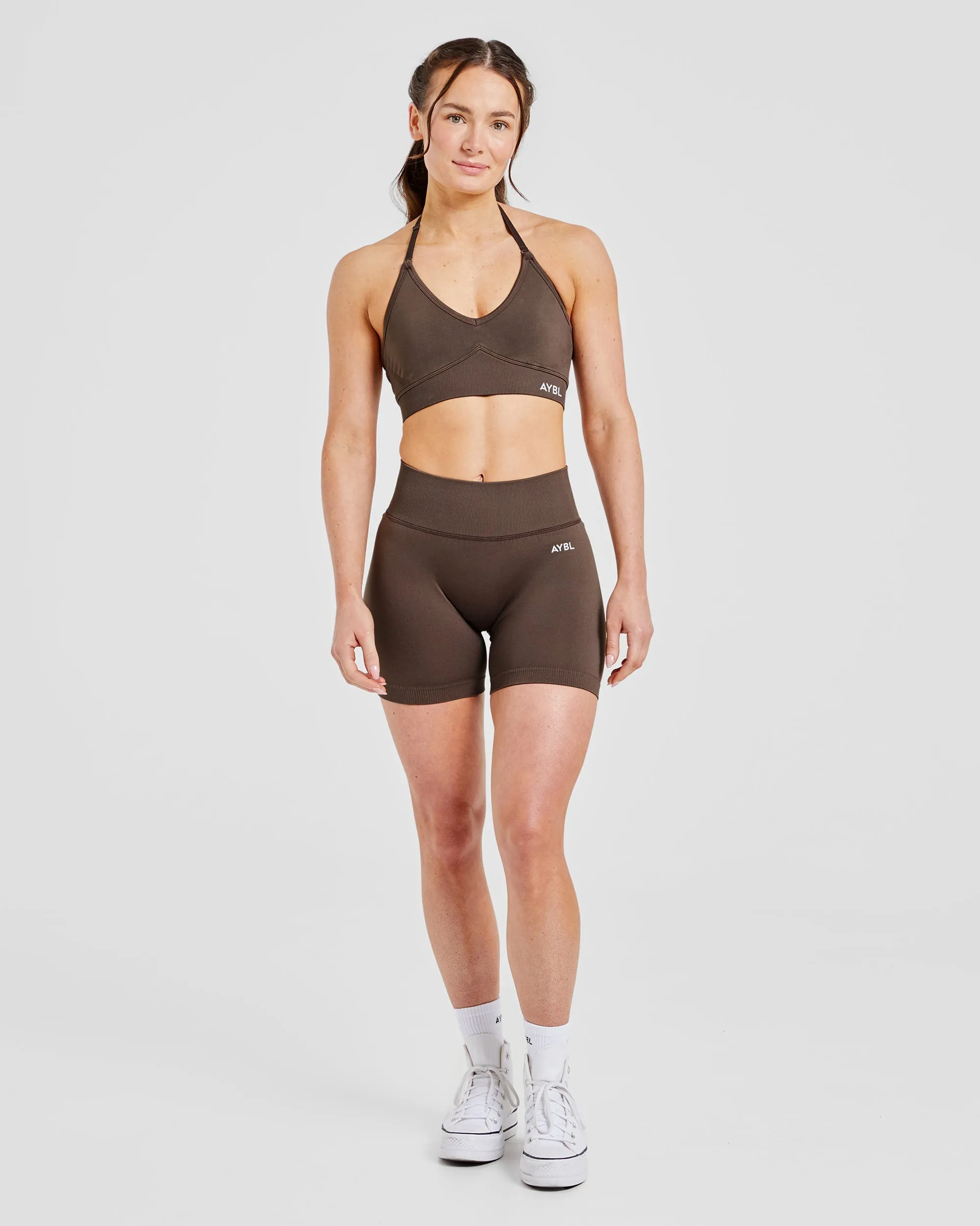 Active Lifestyle Breathable Adapt Seamless Sports Bra - Brown
