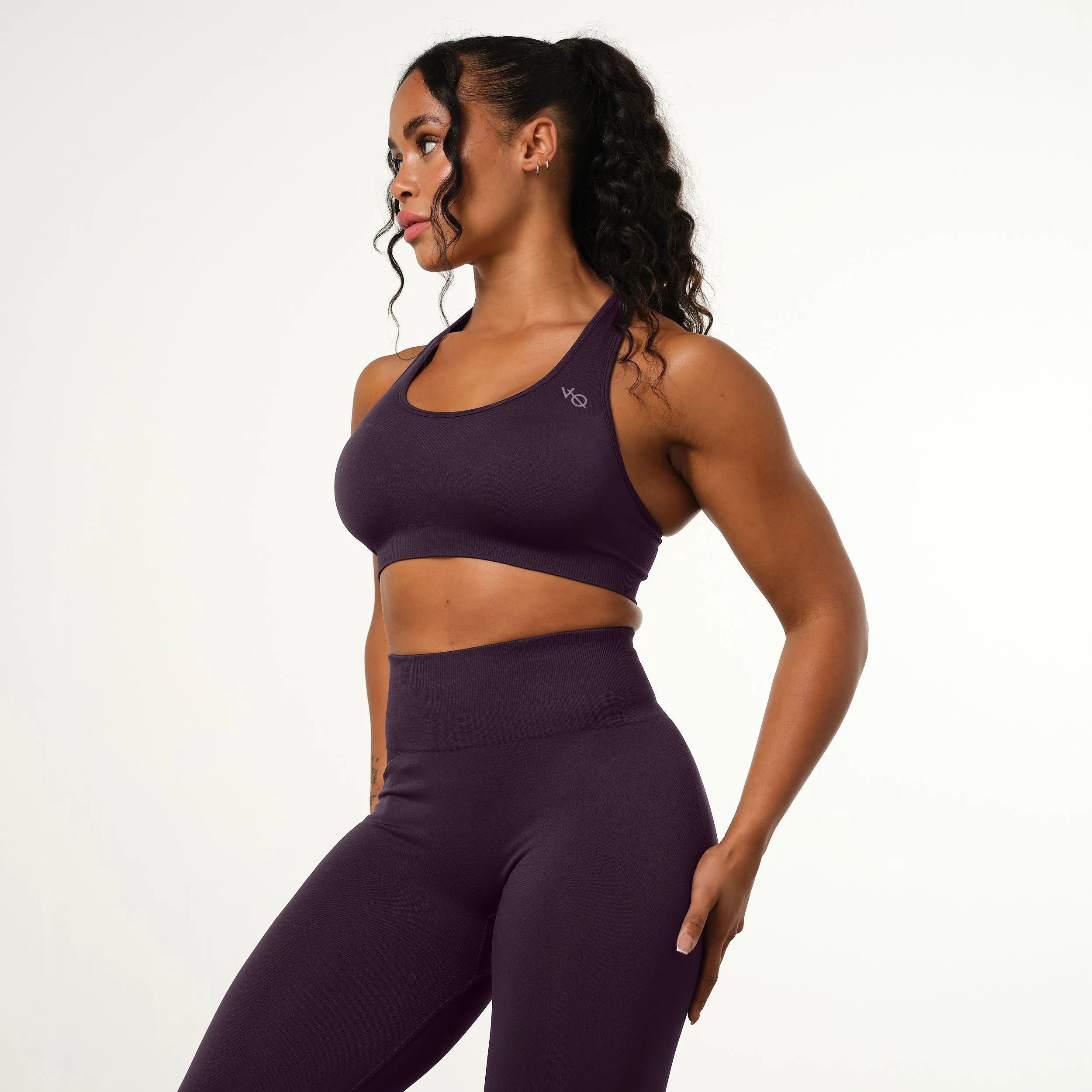Plain Vanquish Elevate Seamless Plum Support Bra