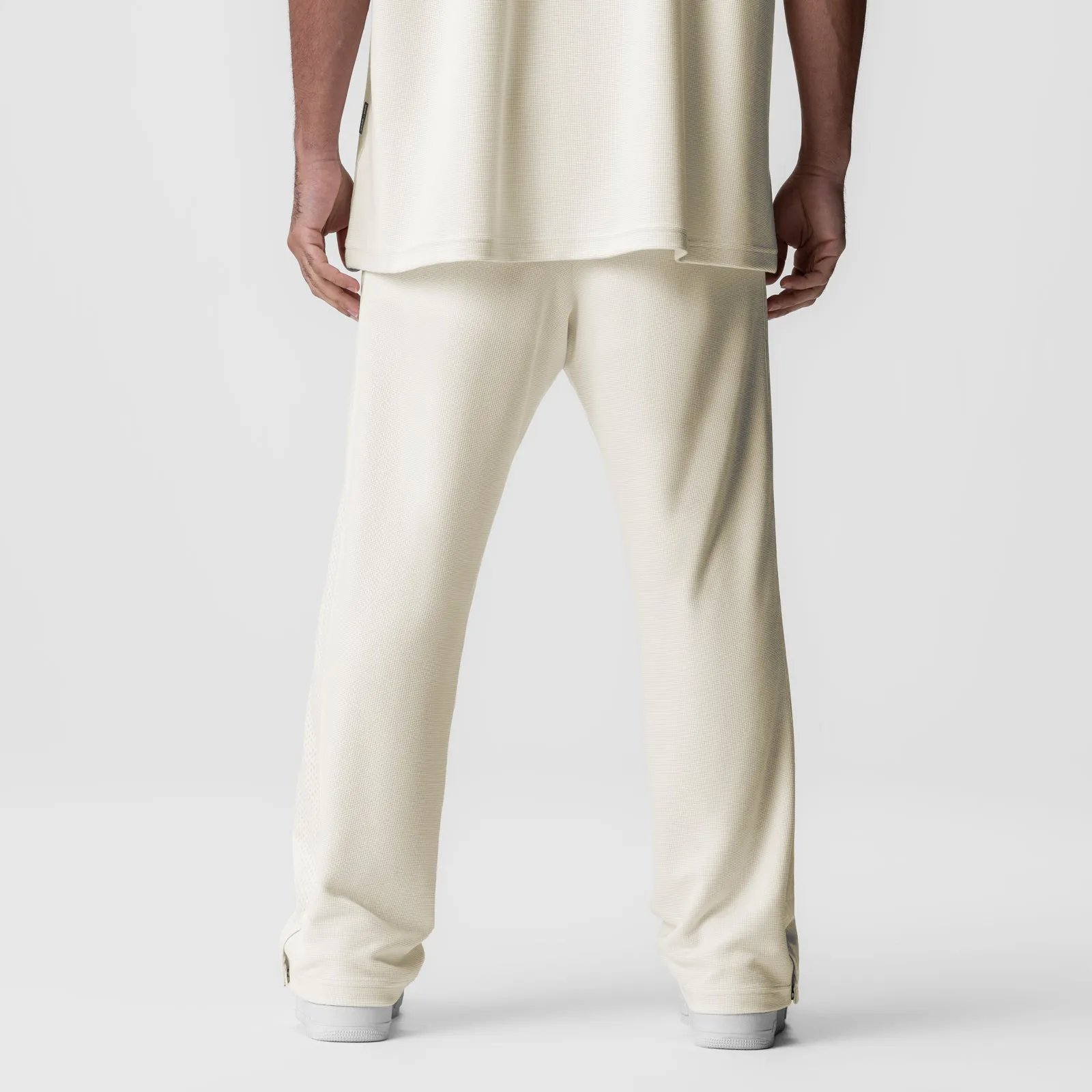 Training Wear AdjustableDrawstring 0957. Waffle Knit Relaxed Sweatpant - Cream