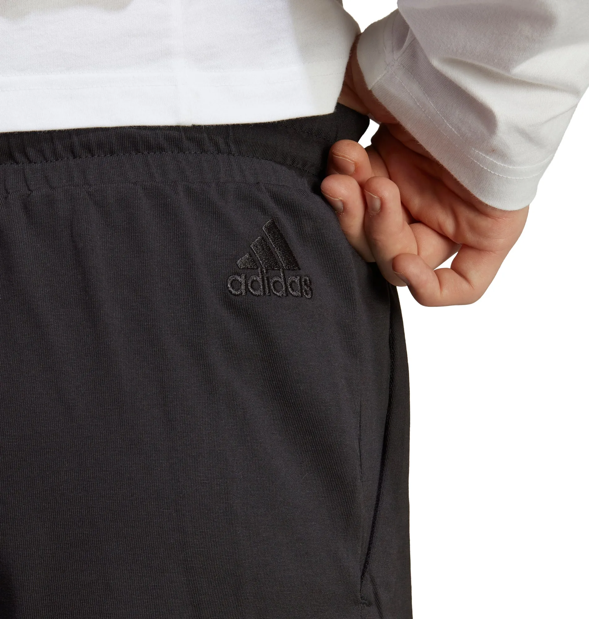 adidas Essentials Logo Mens Shorts - Black food industry sophisticated appearance