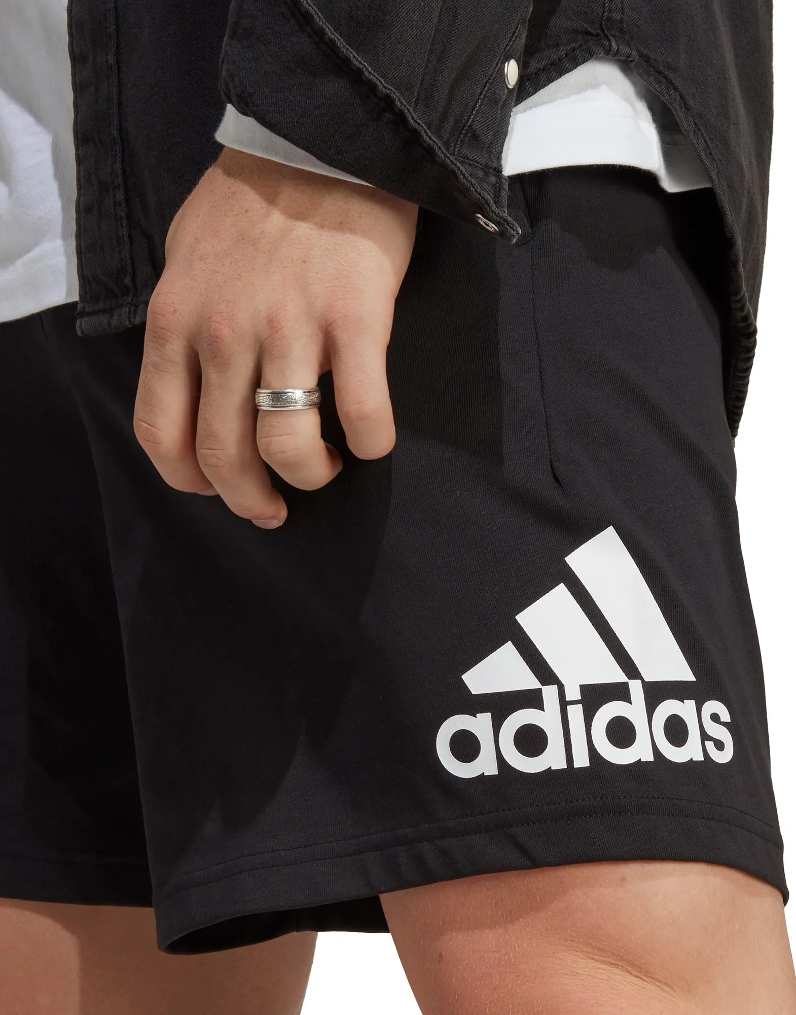 Cool Breeze adidas Essentials Logo Mens Shorts - Black