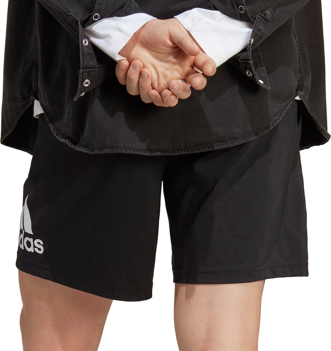adidas Essentials Logo Mens Shorts - Black Dual Zone Ventilation