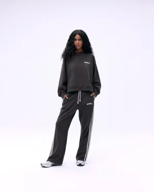 Varsity Loose Fit Sweatpants - Coffee Bean/Marshmallow White High-waisted fit Quick Adjust Fit