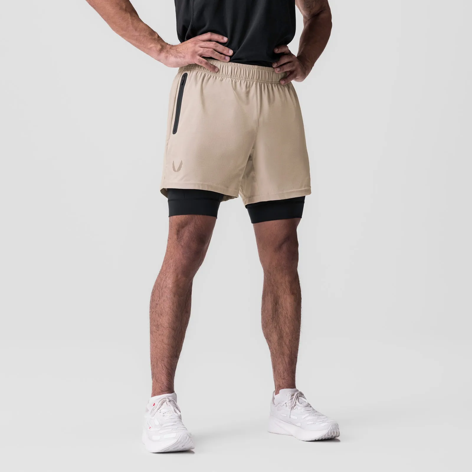 Quick Adjust Fit Glide On Mobility Cut 0784. Ultralite? 6" Liner Short - Beige/Black