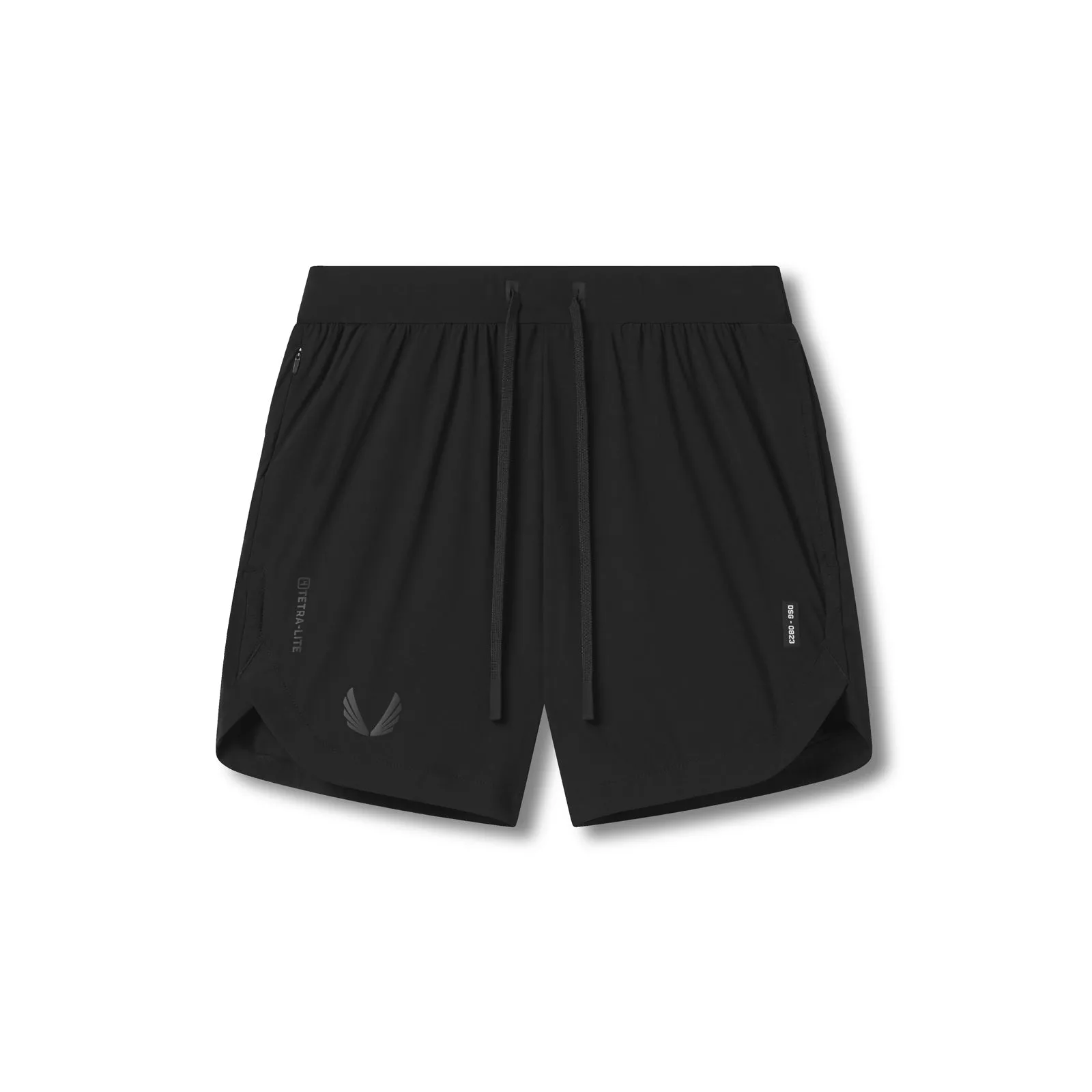 Low Profile Zipper 0823. Tetra-Lite? 7" Linerless Short - Black "Wings"