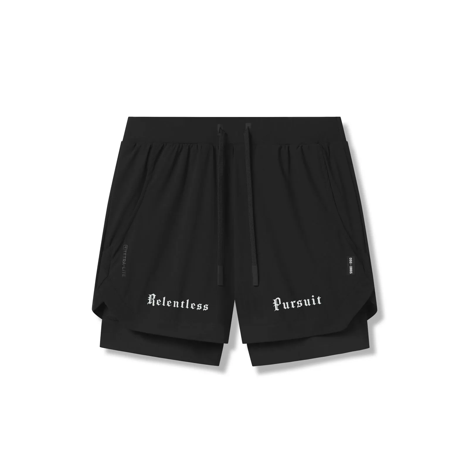 0865. Tetra-Lite? 5" Liner Short - Black "RP"/Black Soft Inner Lining Light Stretch