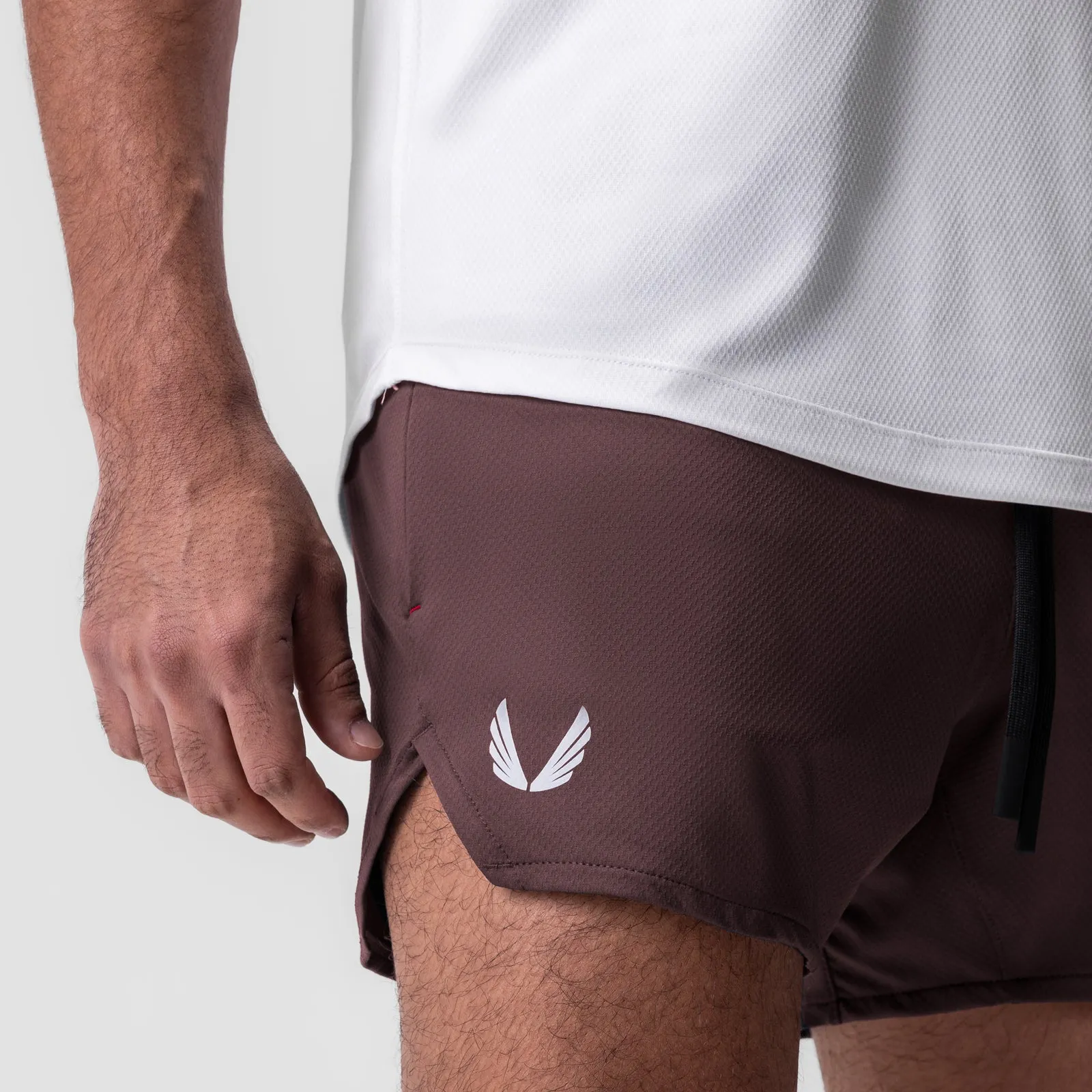 UV Protection Fabric 0993. AeroSilver? 5" Linerless Short - Plum