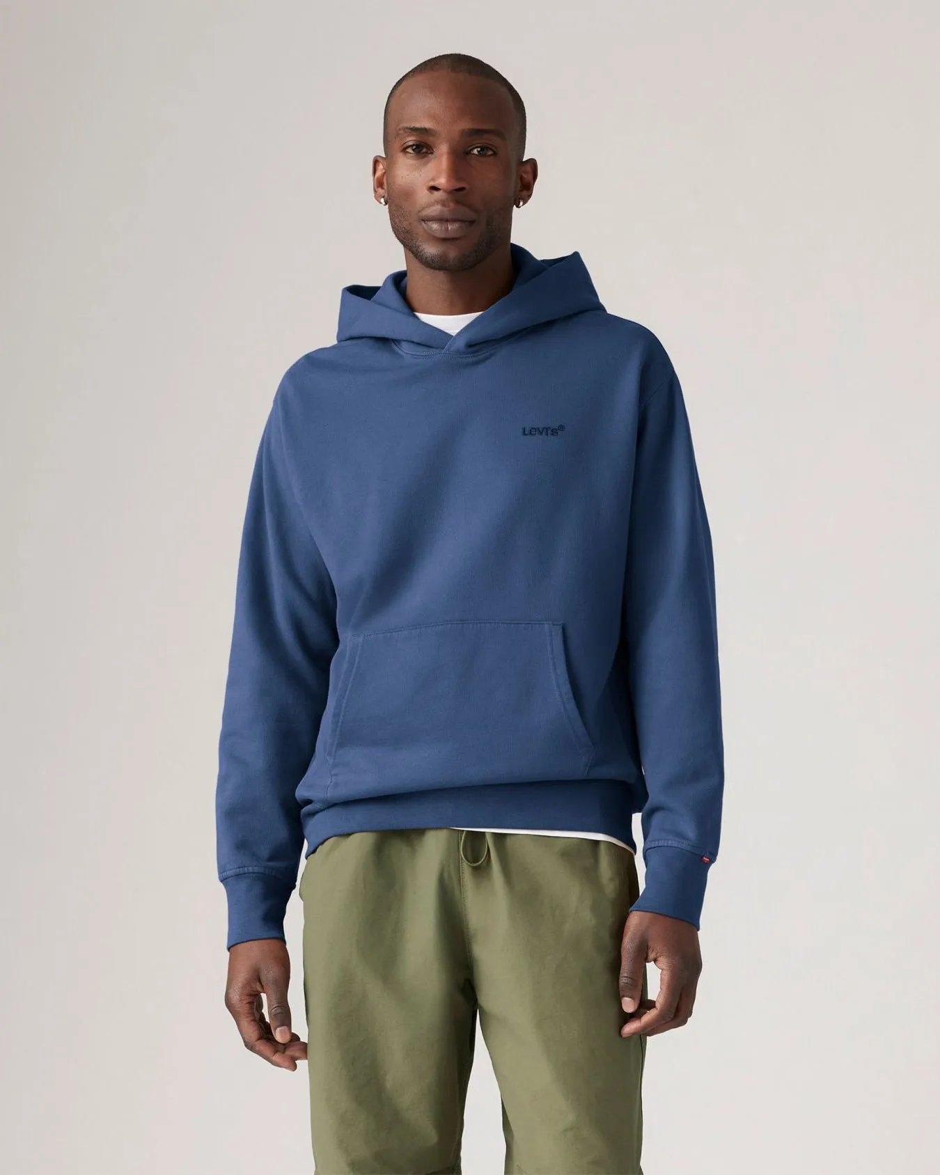 Levi's? Authentic Hoodie - Sargasso Sea GD Relaxed Style City Walk Trend Setter Relaxed Thigh Cut