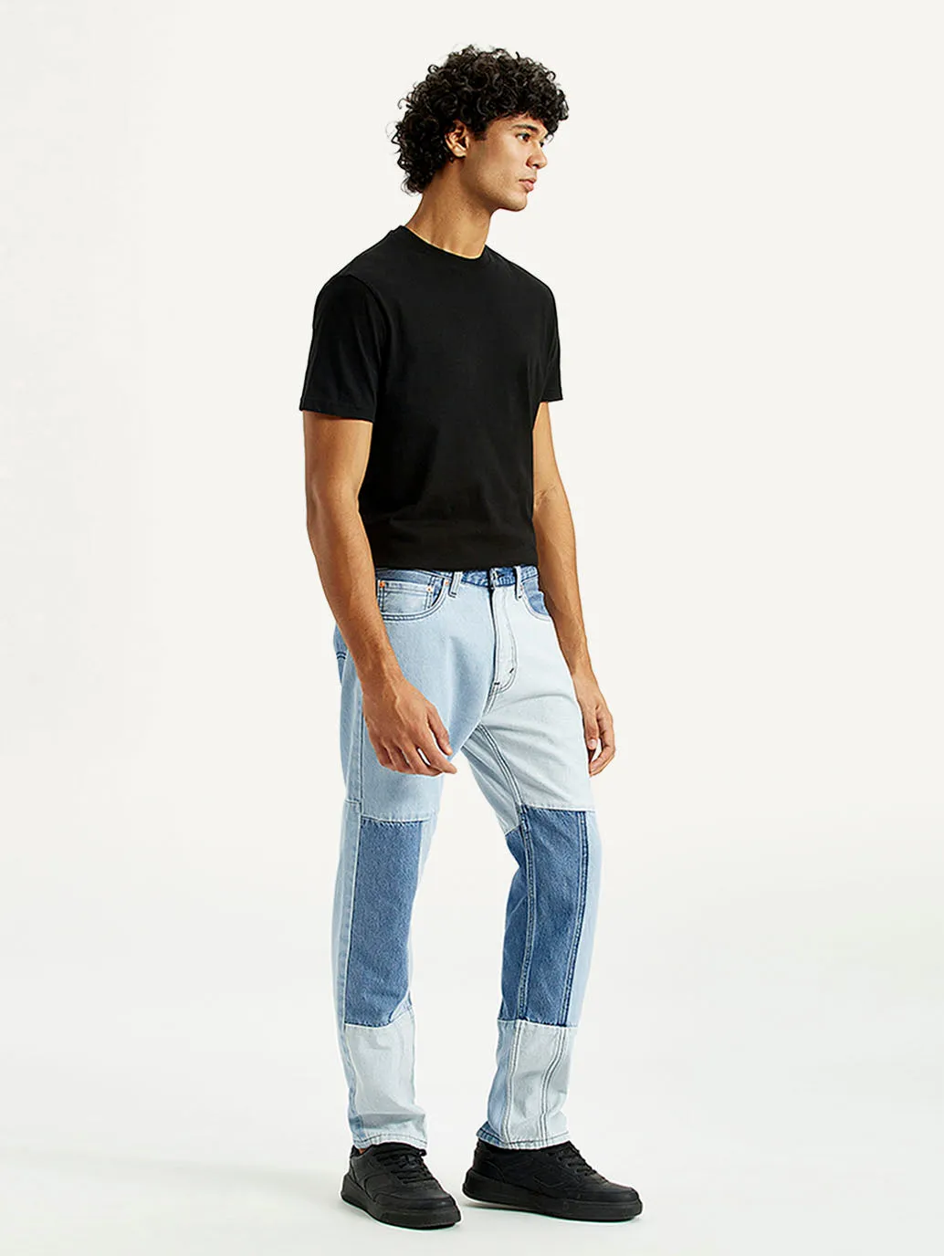 Men's 505 Med Indigo Straight Fit Mid Rise Jeans Unisex Wear Elegant Vintage Lover Distressed Details