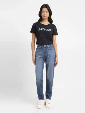 Modern Traveler Gear Sunny Vibes Women's Blue Loose Fit High Rise Mom Jeans