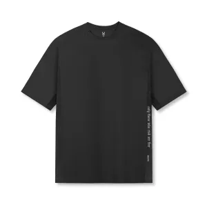 0779. Supima? Mesh Panel Oversized Tee - Dusk Black UV protected
