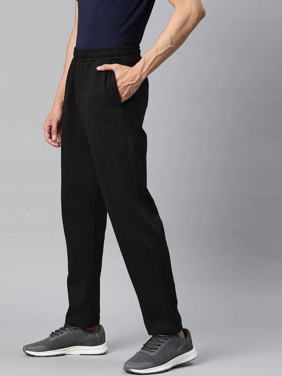 Alcis Men Solid Slim Fit Sports Track Pants Chic casual Flexible Gusset Design