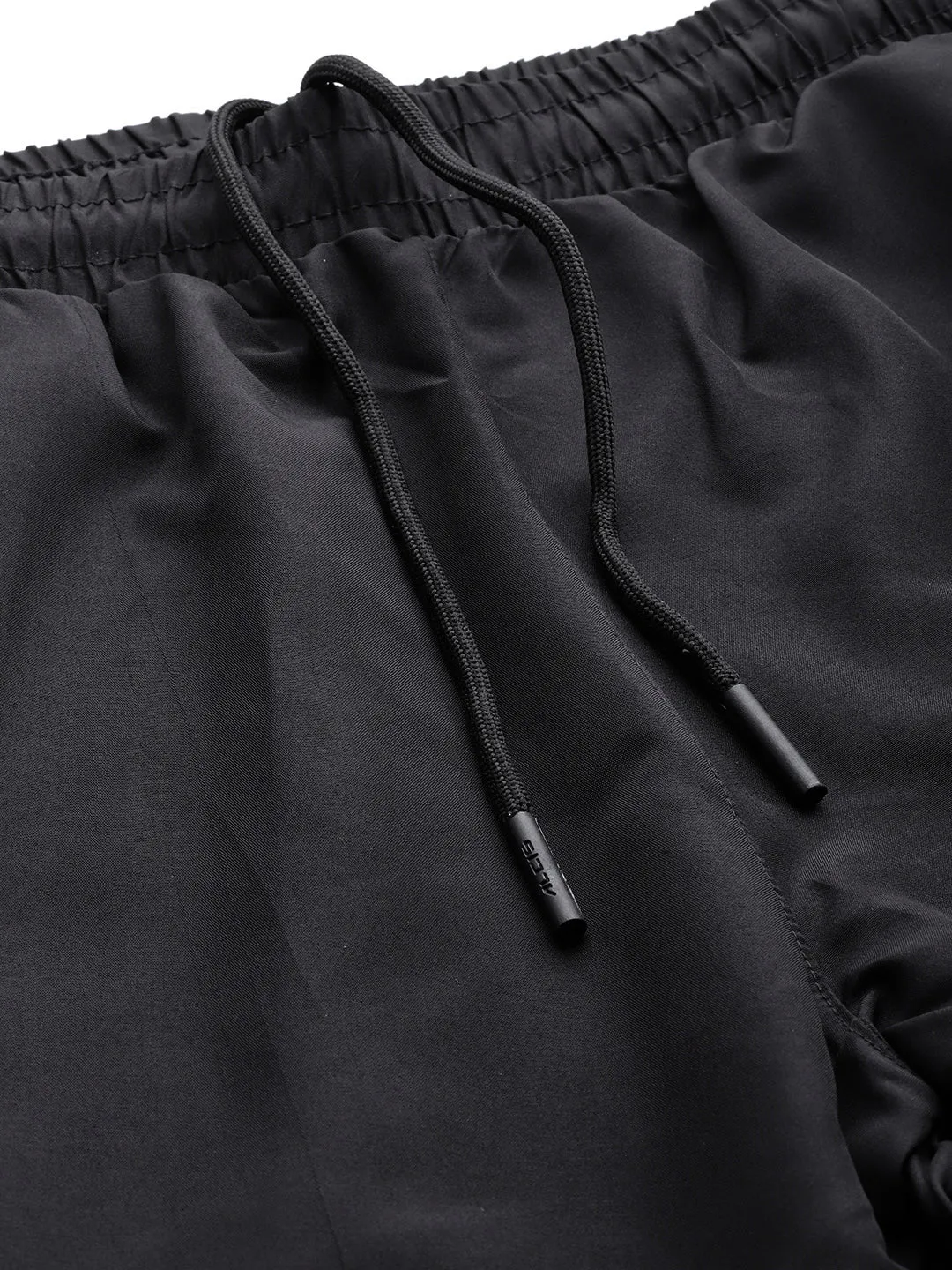 Anti Friction Lining Alcis Men Black Solid Track Pants