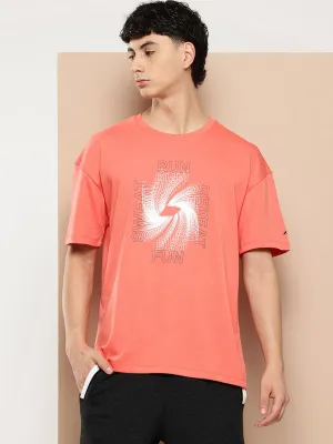 Global Glow Alcis Men Typography Printed Sports T-shirt