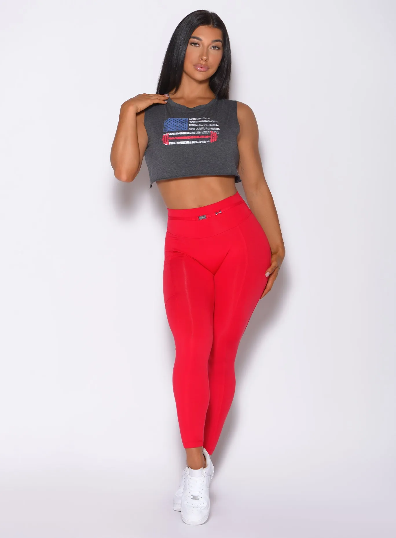 Travel Outfit Beginner Level Breathable Fabric Beach Walk Barbell Leggings