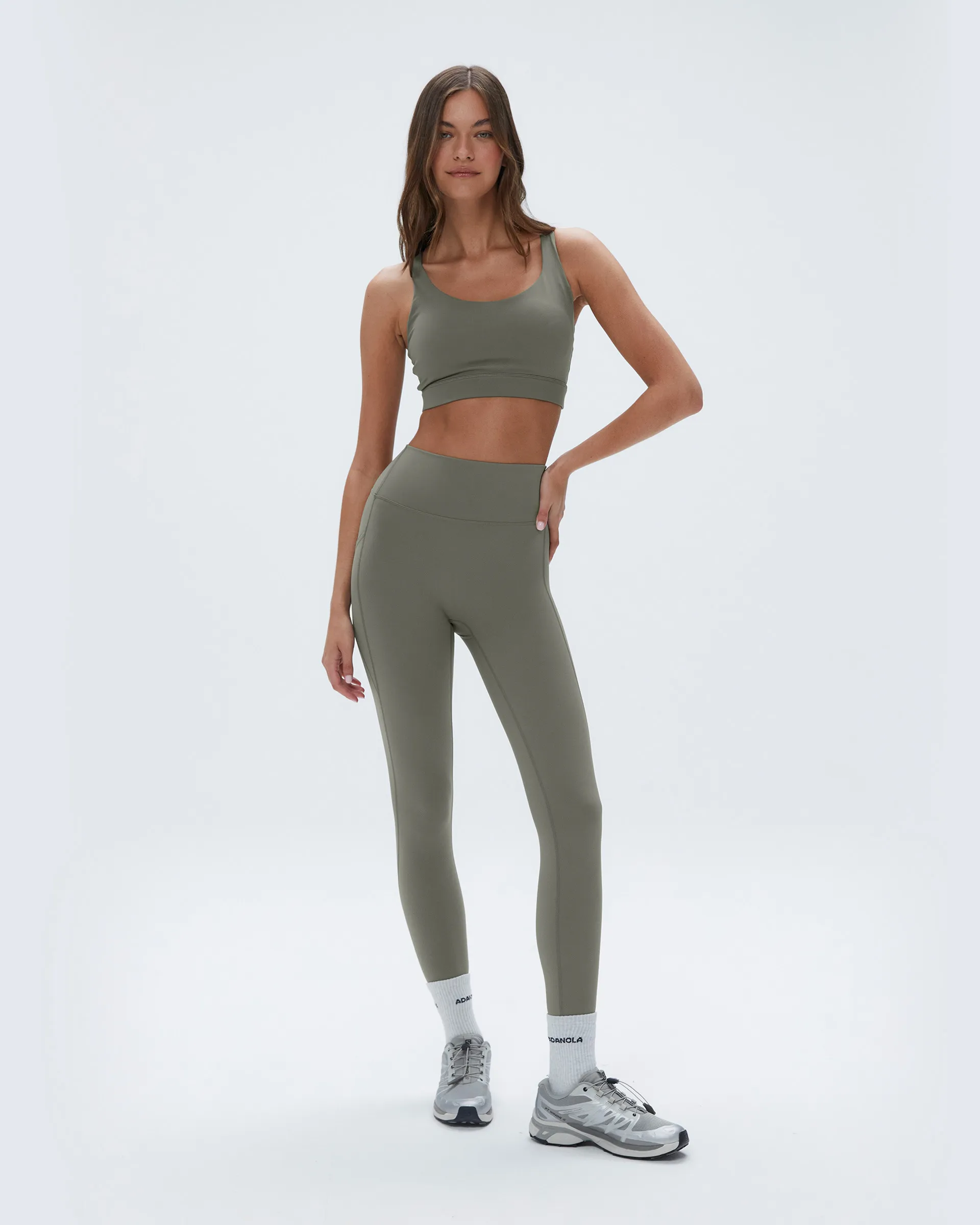 Ultimate Pocket Leggings - Olive Green Natural Touch Easy Wash