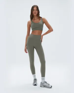 Ultimate Pocket Leggings - Olive Green Natural Touch Easy Wash